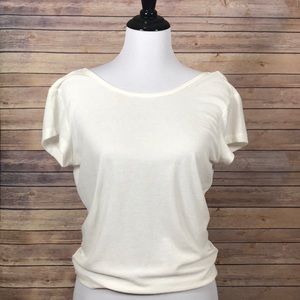Me to We Essentials White Tee w/Low Back